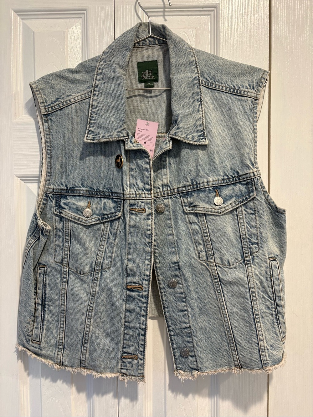 wild fable Light Wash Denim Vest